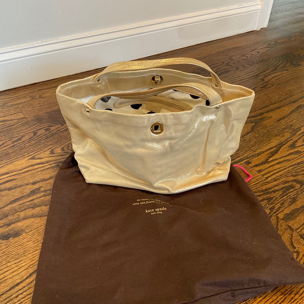 Kate Spade Gold Metallic Tote
